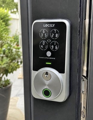 Lockly Secure Pro Zeno Series Deadbolt WiFi Smart Lock Satin Nickel PIN Genie