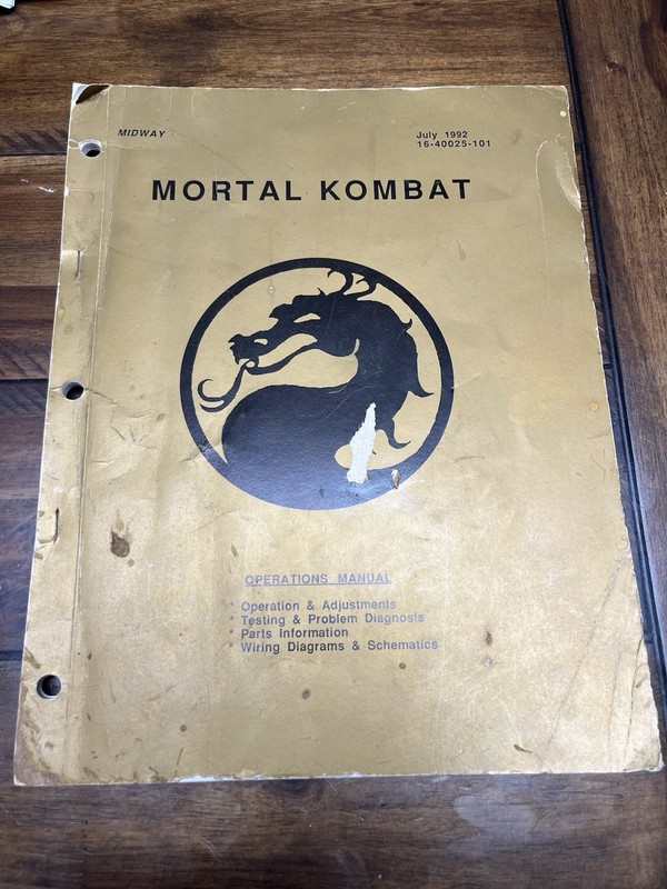 Mortal kombat   arcade manual