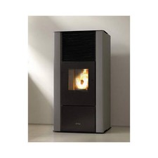 Stufa Idro a pellet Anselmo Cola ENERGYCA 24kW in acciaio verniciato e ghisa