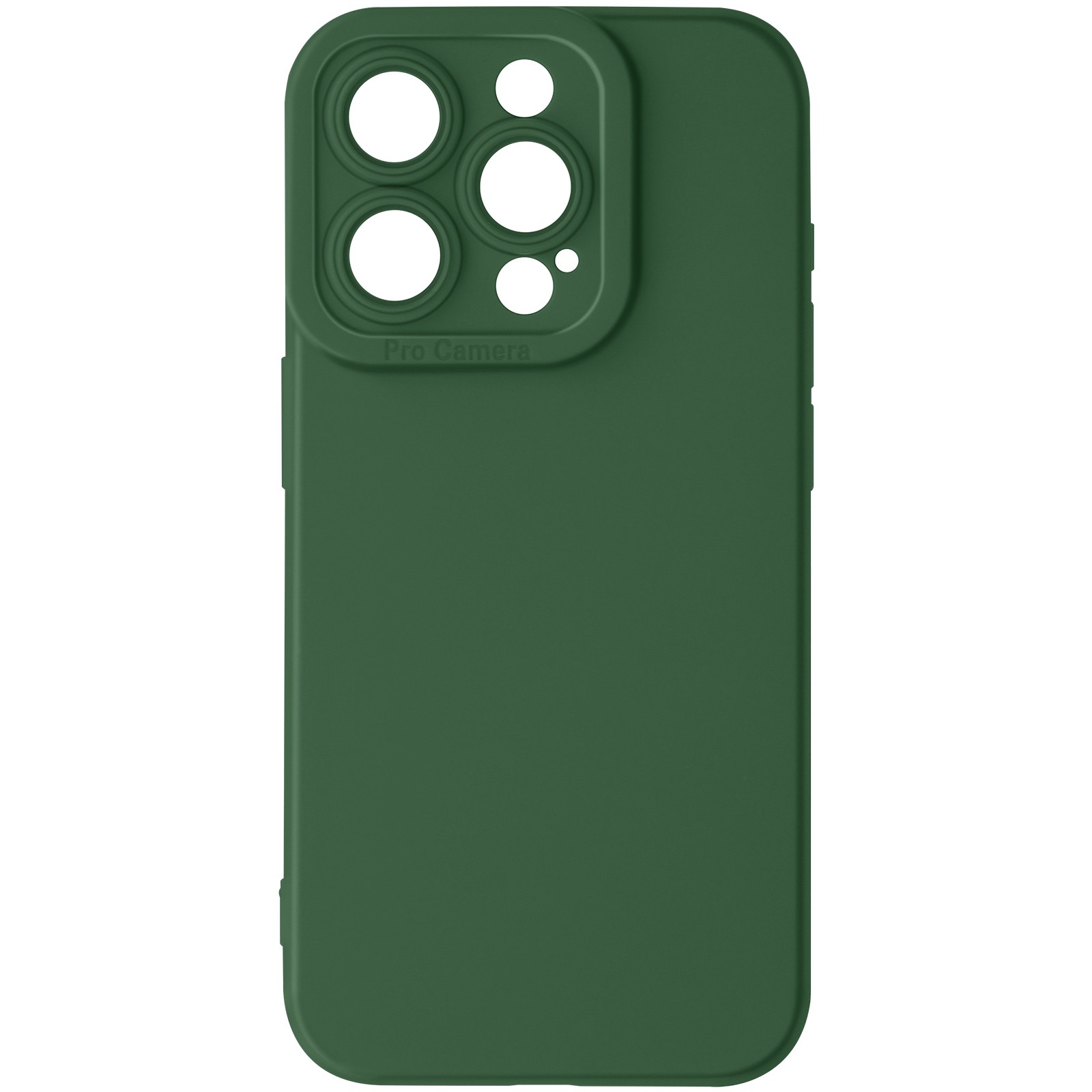 Coque iPhone 15 Pro Max antichoc avec protection appareil photo silicone vert