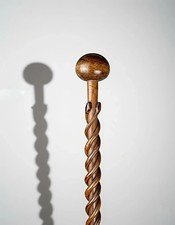 Hand Carved Wooden Knobkerrie Snake Walking Stick