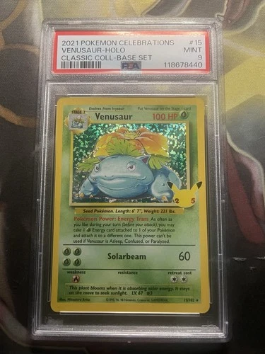 Venusaur 15/102 Celebrations: Classic Collection Holo PSA 9