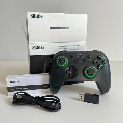 8BitDo Ultimate 2C Wireless Controller Windows Android Transparent Black Green