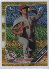 2019 Bowman Chrome Prospects Gold Shimmer Refractor 40/50 Austin Warner 13c1