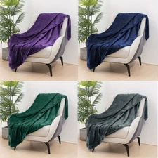 Super Soft Lightweight Fleece Warm Throw Blanket for Couch Sofa Bed Microfiber