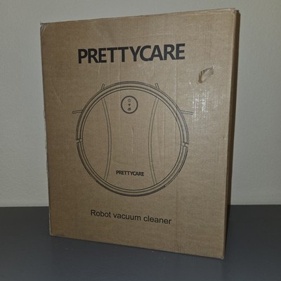 Prettycare C2 Robot Vacuum Cleaner, Black, New Open Box