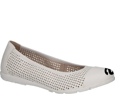 Caprice Women's White Ballet Flats Casual Fashion 9-22188-44102