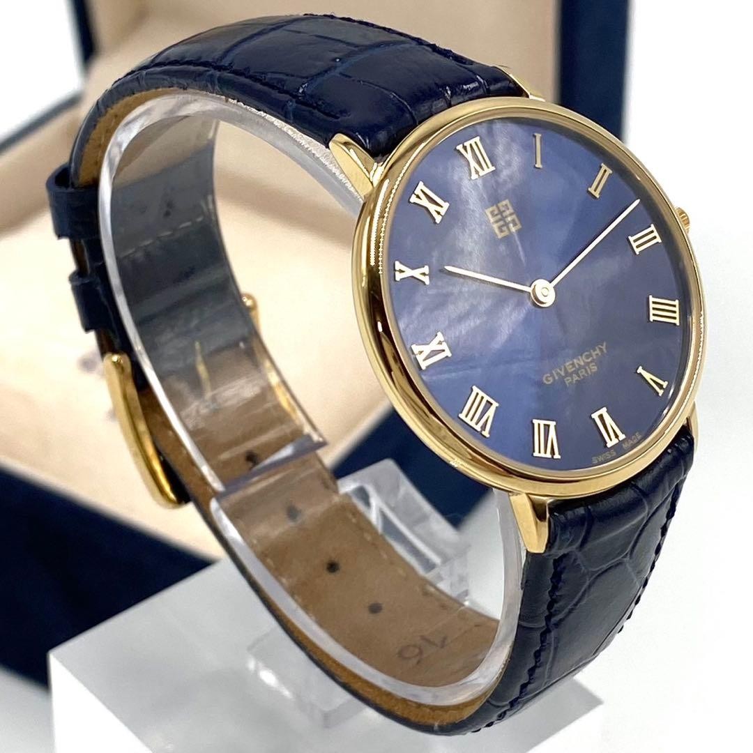Givenchy Paris  Quartz Watch 1298 314 Gold Blue Men thumbnail 5