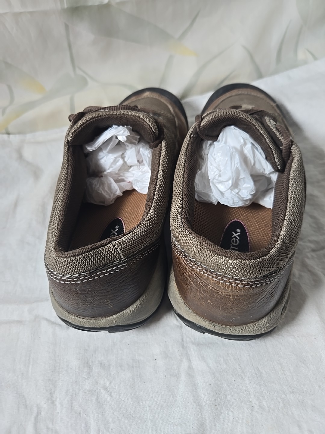 Scarpe da trekking Keen donna pelle marrone autentiche taglia 7 5 stringate suole Aetrex