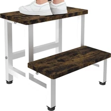 Wooden 2 Step Stool for Toddlers Kids and Adults, Heavy Duty Stepping Stools ...