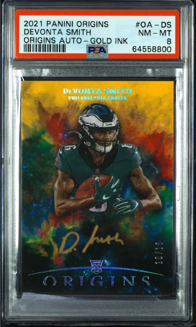 DeVonta Smith Panini Origins Origins Autographs #OADS Gold Ink