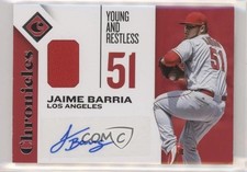 2018 Panini Chronicles Signature Swatches Jaime Barria #CSS-JB Auto 0sm9