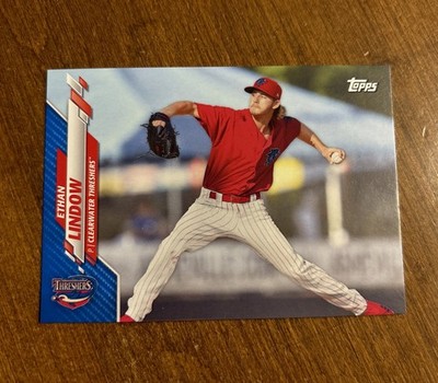 Ethan Lindow 2020 Topps Pro Debut Blue PD-78 Clearwater Threshers Phillies /150