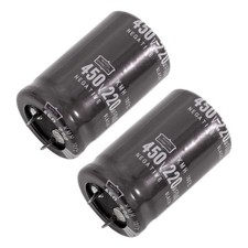 2 PCS 450V 220UF Electrolytic Capacitors Snap In 25x40mm Long Life Stable
