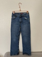 Wrangler Classic Boot Leg Jeans Boy's Size 12 Husky Medium Wash Blue Denim