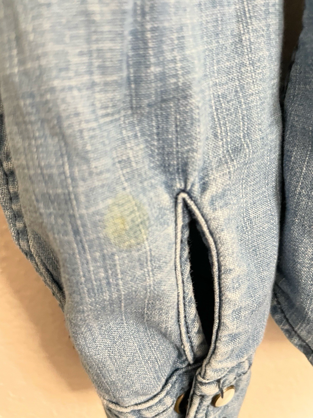 American Eagle Denim Chambray Snap Button Western… - image 3