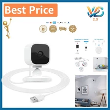 Blink Mini Power Extension Cable 20ft USB Type A Male-to-Male White