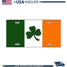 Shamrock Irish Flag Metal Novelty License Plate Tag Lp-6885 Shamrock Irish Flag Metal Novelty License Plate Tag Lp-6885