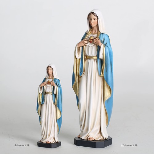 Statua Cuore Immacolato di Maria Cattolica BC, 10" H 10 pollici H, colore pieno - Foto 7 di 8