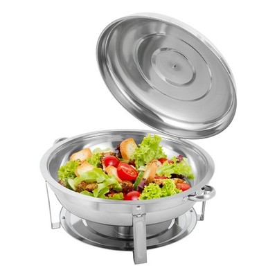 9L Chafing Dish Rund Edelstahl Deckel Buffet Servieren Speisenwärmer Gastronomie