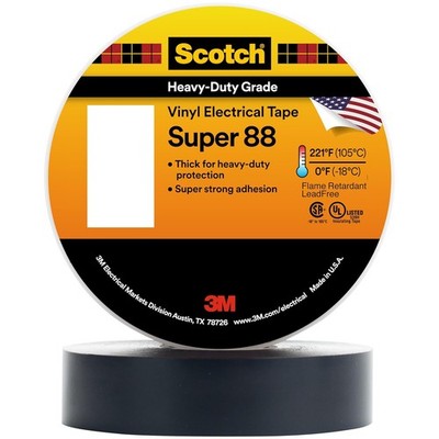 Scotch Super 88 strapazierfähiges Elektroband: 2 Zoll x 36 yds. (schwarz)