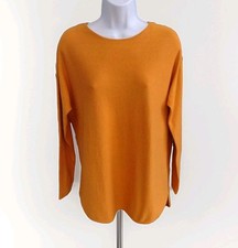 Michael Kors Tunic Sweater Woman's Size Small Stretch Orange Pullover Garment
