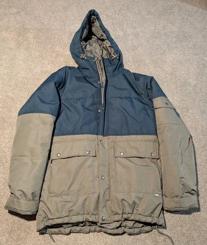 Holden Jacket Mens XL Gray Blue Puffy Woods Colorblock Puffer Coat Parka  - product listing photo