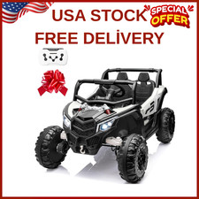 24V Kids Ride On Car 4WD 4x150W RC Bluetooth LED Halloween Gift UTV 4.5MPH Max