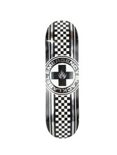 Black Label Emergency Team Deck Racing Stripes Black White Silver Foil Size 8.66