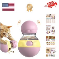 Cat Treat Dispensing Toy Kitten Puzzle Feeder  Food Dispenser Ball - Kitty E...