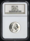 US Coin 1955 Washington Silver Quarter NGC MS66 Gem BU NO RESERVE!