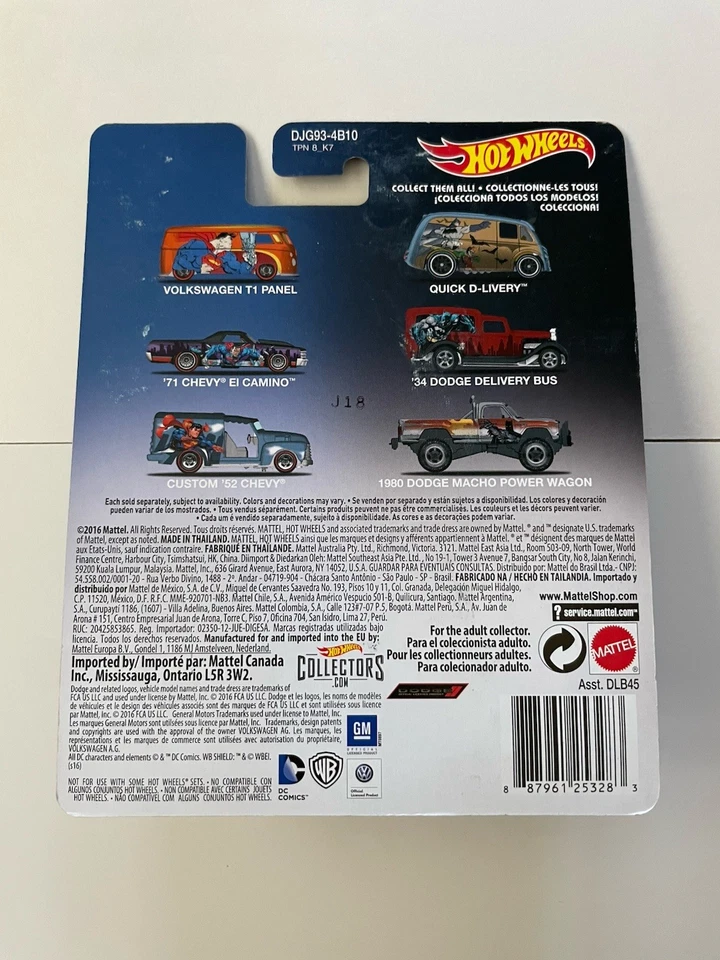 Hot Wheels Premium Volkswagen T1 Panel Bus DC Comics SUPERMAN & JUSTICE LEAGUE - Image 4 of 4