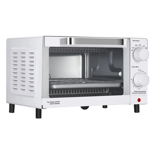 4-Slice Countertop Toaster Oven w/ 3 Settings – Baking Rack & Pan, New - Picture 5 of 8