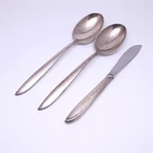 Silver Rhythm International Sterling Flatware Table Soup Spoons & Butter Hollow