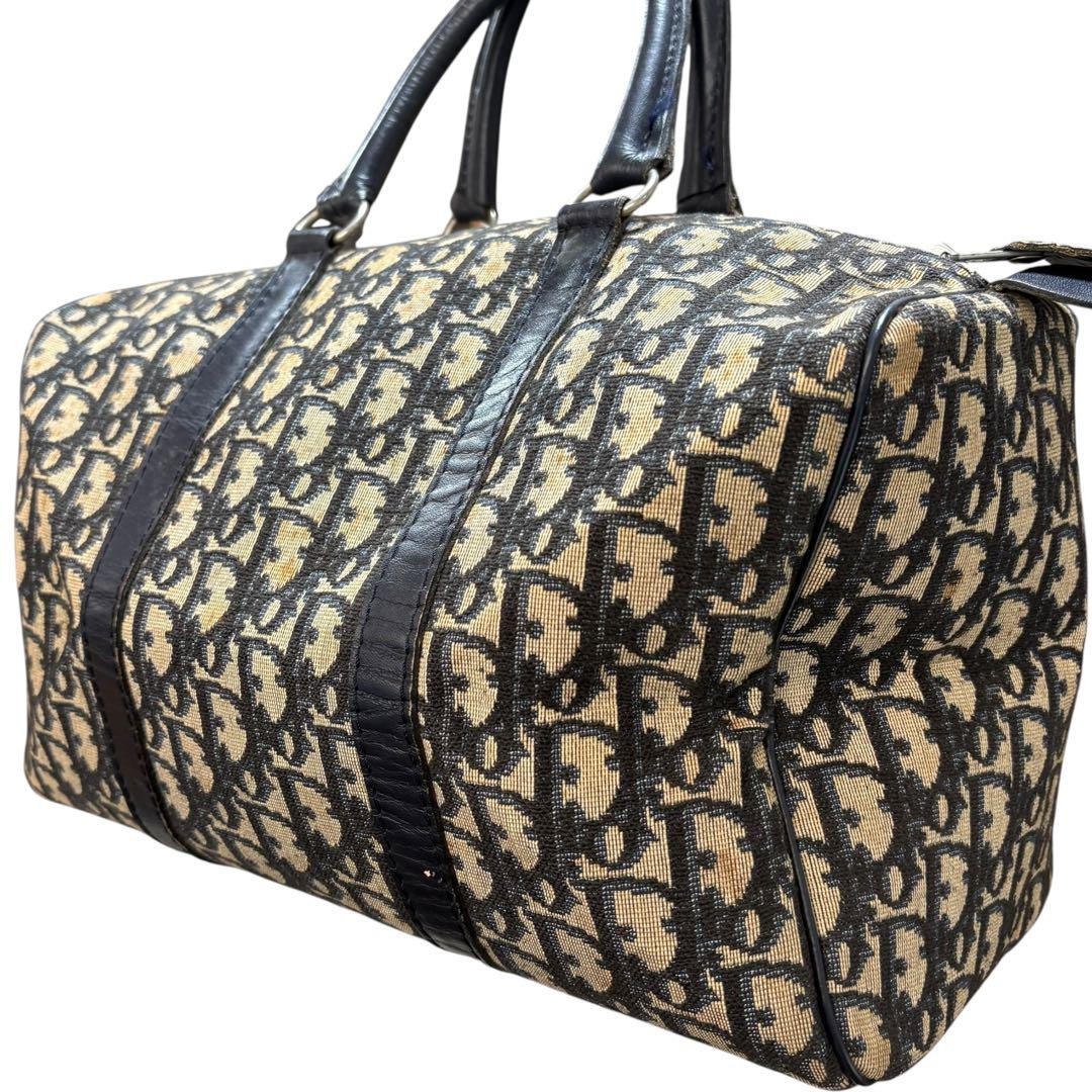 Christian Dior Trotter Mini Boston Bag Logo Pattern Handbag Small