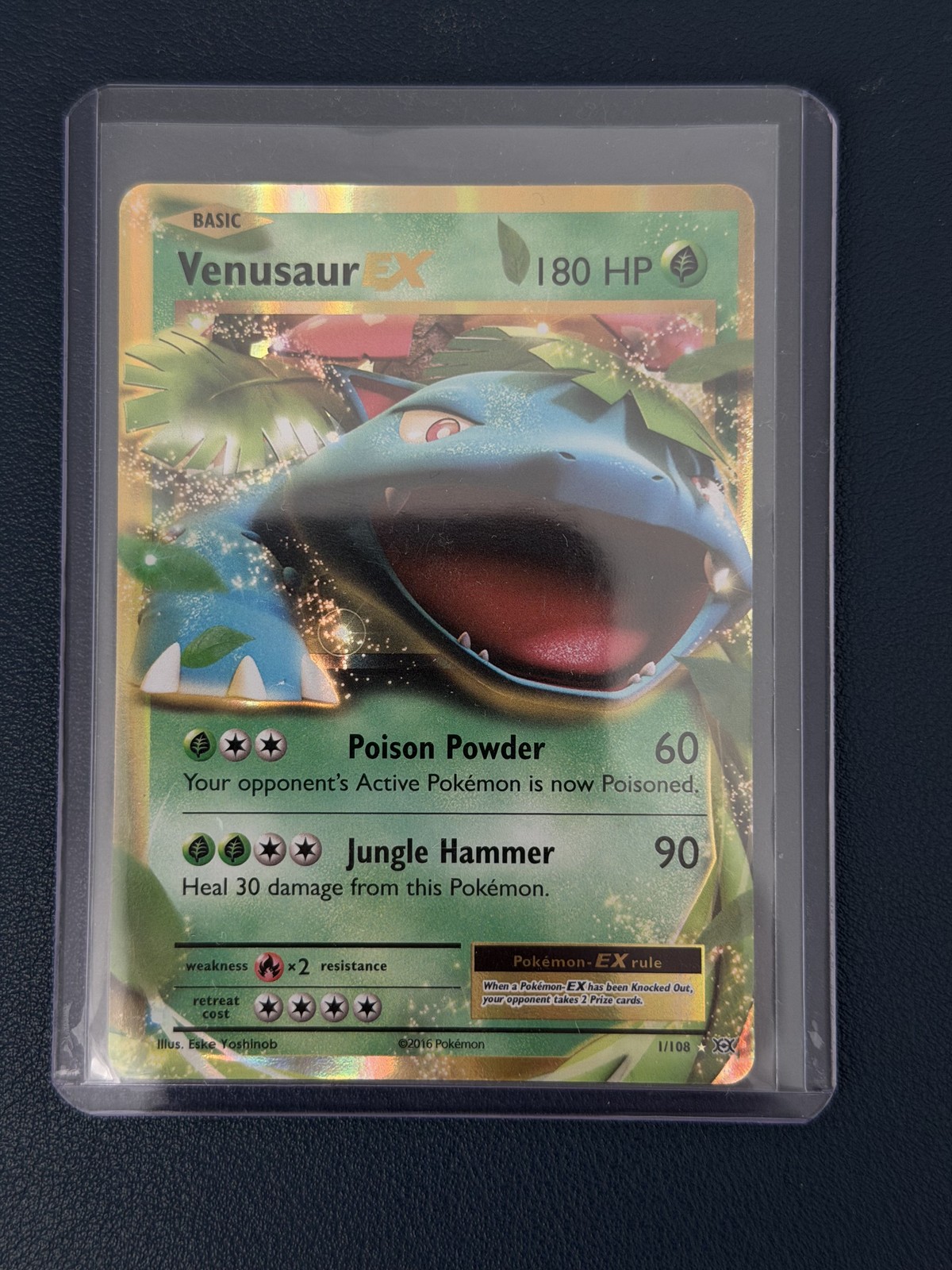 Pokémon TCG Venusaur EX XY Evolutions Holo Rare Card 1/108 NM Condition