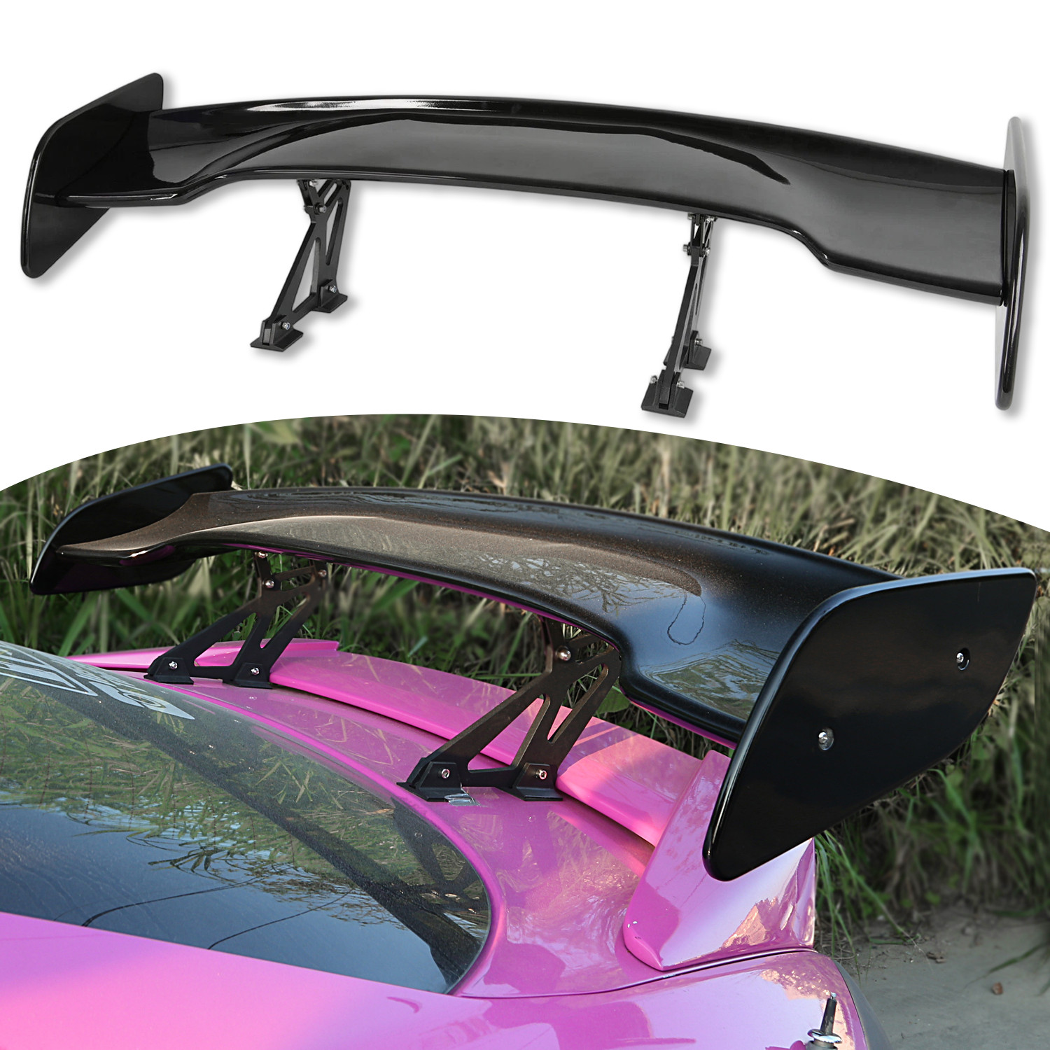 For Maserati Gran Turismo Gloss Black 57" inche Rear Spoiler Wing trunk GT