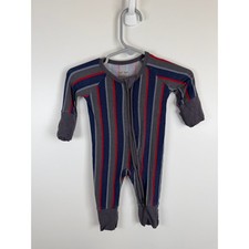 Little Sleepies Bamboo Striped Zippy 0-3 Months