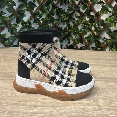 Burberry Kids Denim Check Socks Sneakers Size 7 US/24 EUR | eBay