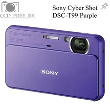 Sony Cyber Shot DSC-T99 CCD Digital Camera 14.1MP 4x Optical Zoom Purple 90 New