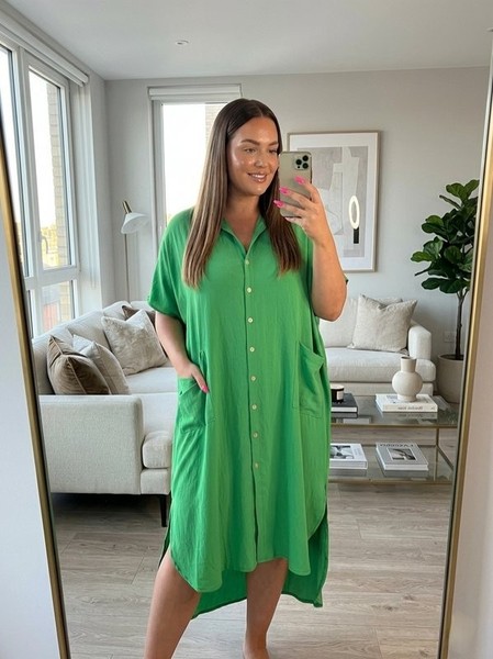 Women Massimo Rebecchi Dress Green Viscose 54