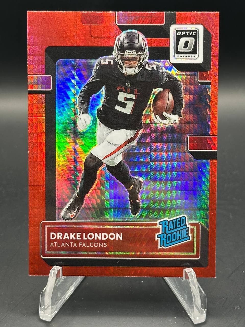 2022 Panini Donruss Optic DRAKE LONDON Rookie RC Red Hyper Prizm #207