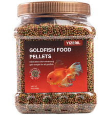 Floating Goldfish Food Pellets Pond Fish Natural Color Enhancing,...