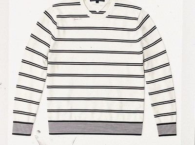 Tommy Hilfiger Herren Pullover Sweater Strick Pulli Sweatshirt Gestreift Gr. L