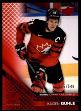 2022-23 UPPER DECK TEAM CANADA JUNIORS PROSPECTUS MOMENTOUS RED KAIDEN GUHLE
