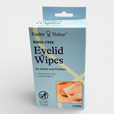 Rinse Free Eyelid Wipes 30 Count by Foster And Thrive NOB