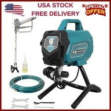 🆒3300 PSI X10 Airless Paint Sprayer 0.32GPM Stand Paint Sprayer 750W Efficiency