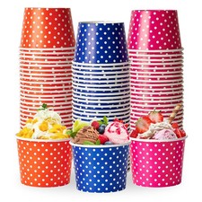 150 Pack 8 oz Ice Cream Cups, Disposable Dessert Cups for Cold or Hot Food, C...