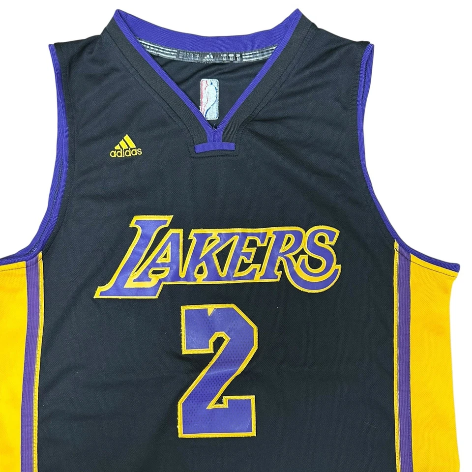 Camiseta Adidas Lakers Lonzo Ball #2 Swingman Negra Edición Hollywood Nights M Foto 3 de 4