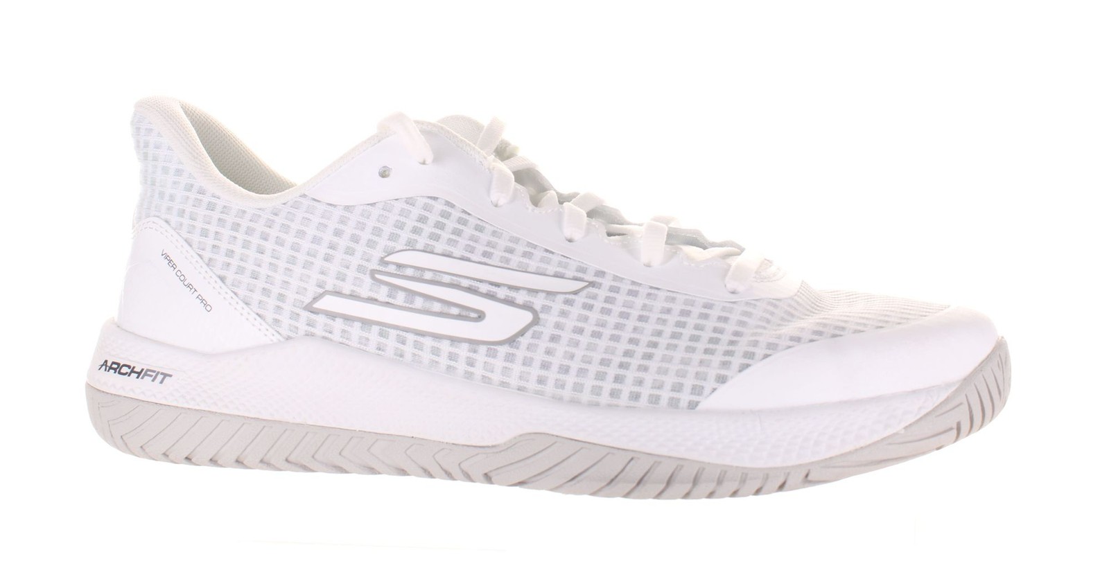 Skechers Womens Viper Court Pro White Tennis Shoes Size 8.5